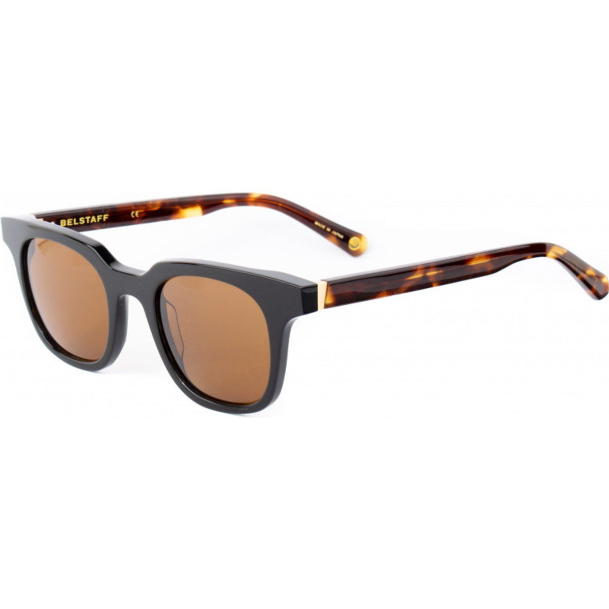 Quadratische Sonnenbrille mit Schildpattbügeln