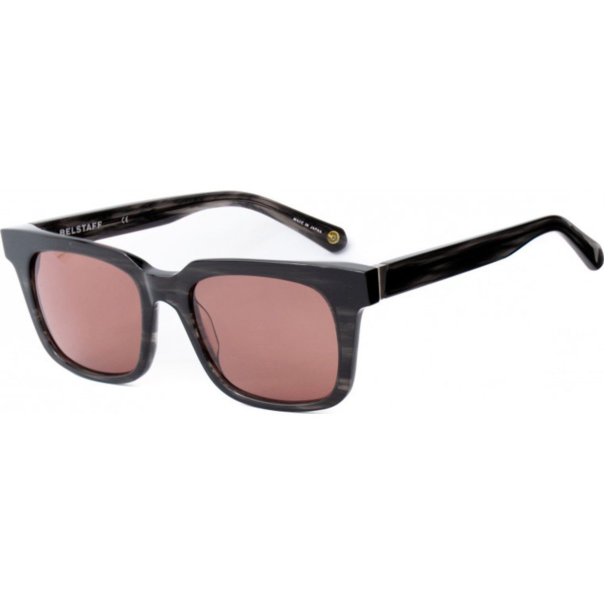 Rechteckige Sonnenbrille mit braunen Gläsern