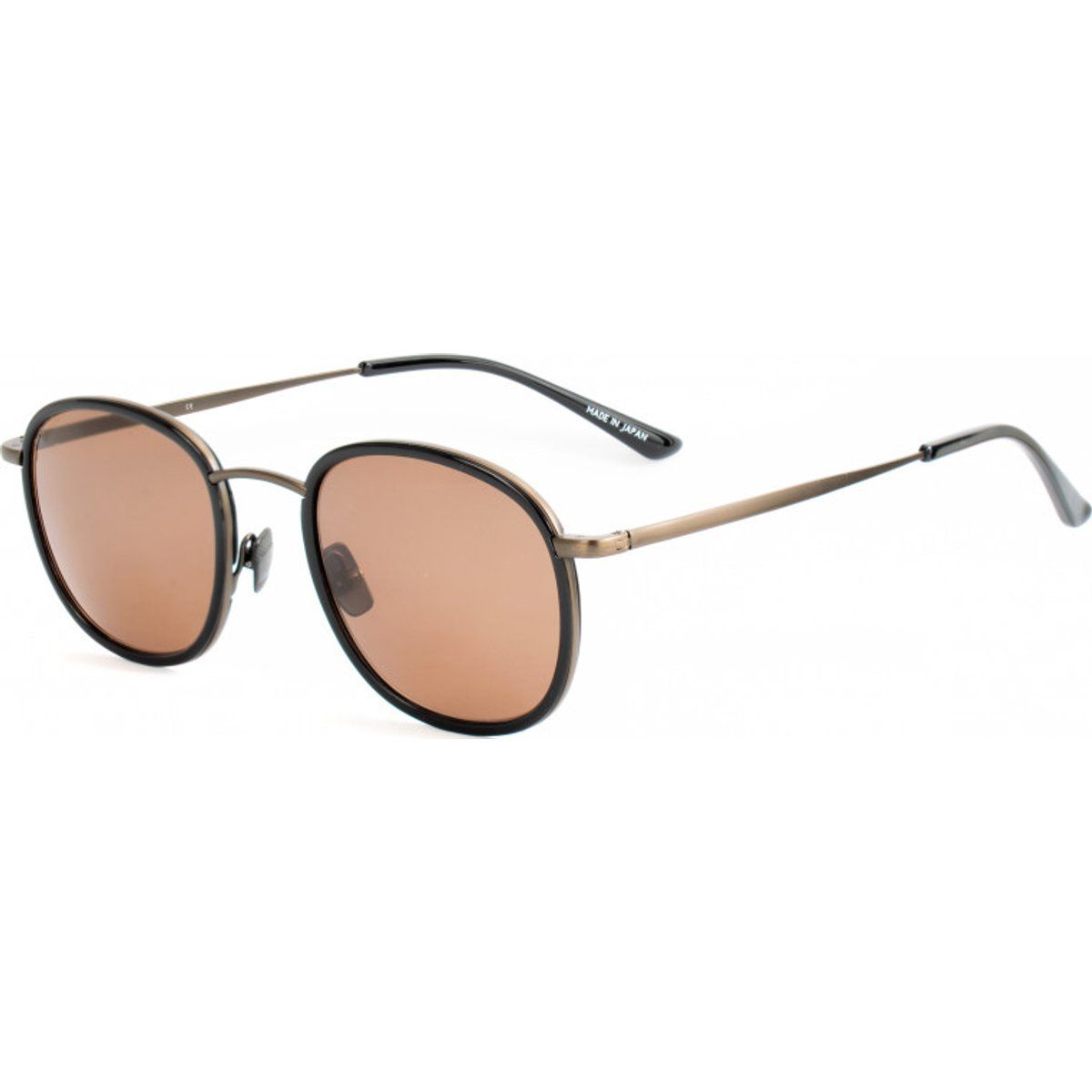 Runde Sonnenbrille mit braunen Gläsern