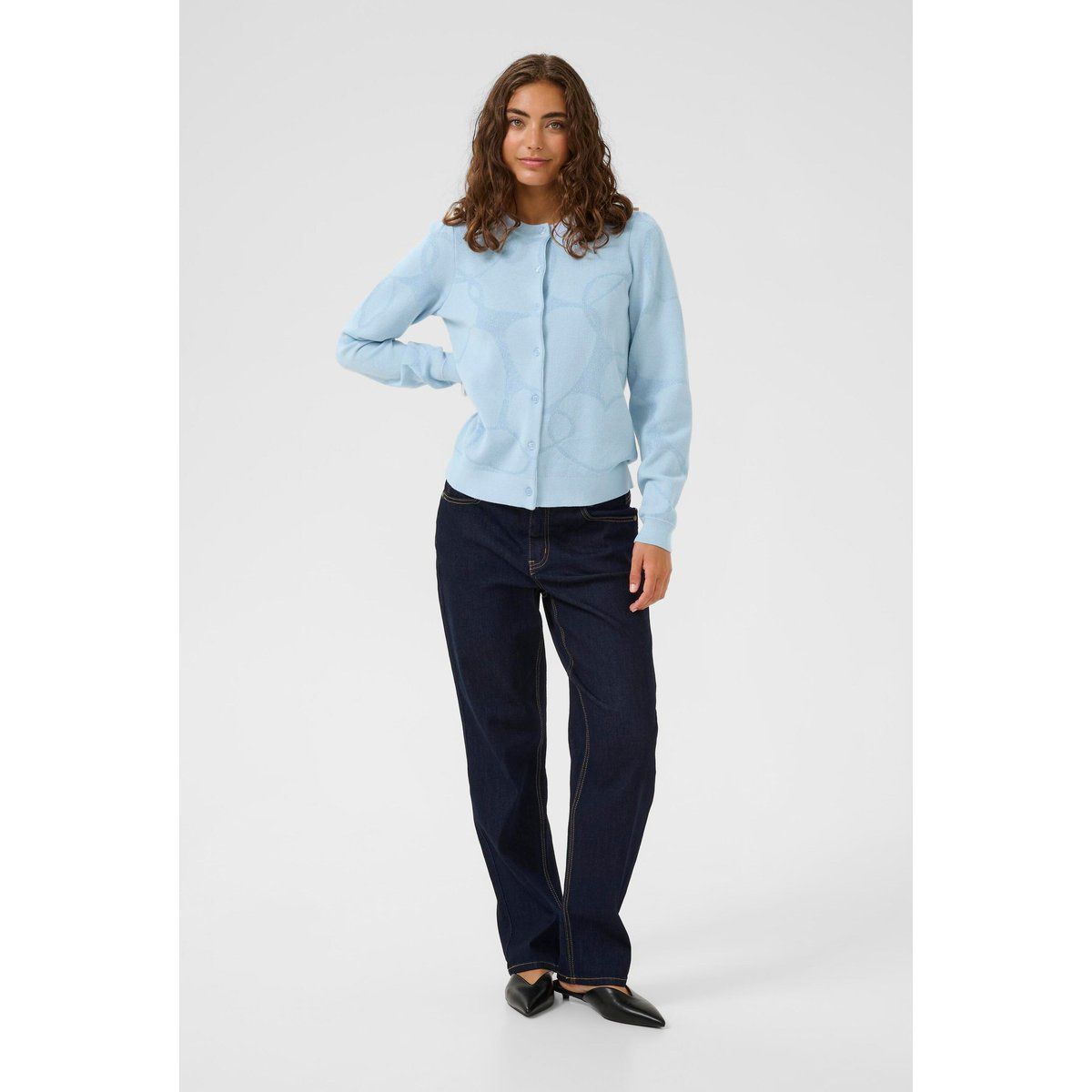 Damen Strickjacke Klassischer Strickstil