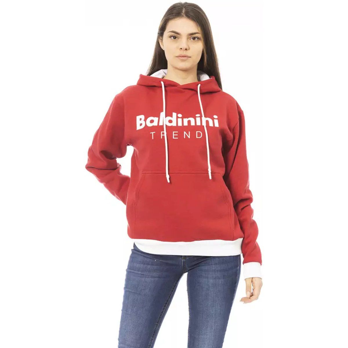 Roter Hoodie mit Grafikprint