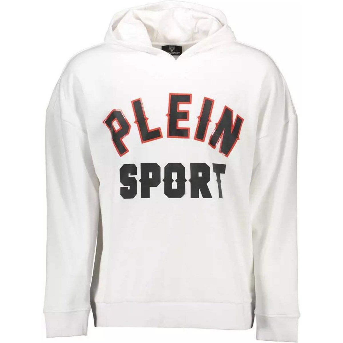 Weißer Kapuzenpullover mit Logo-Grafik