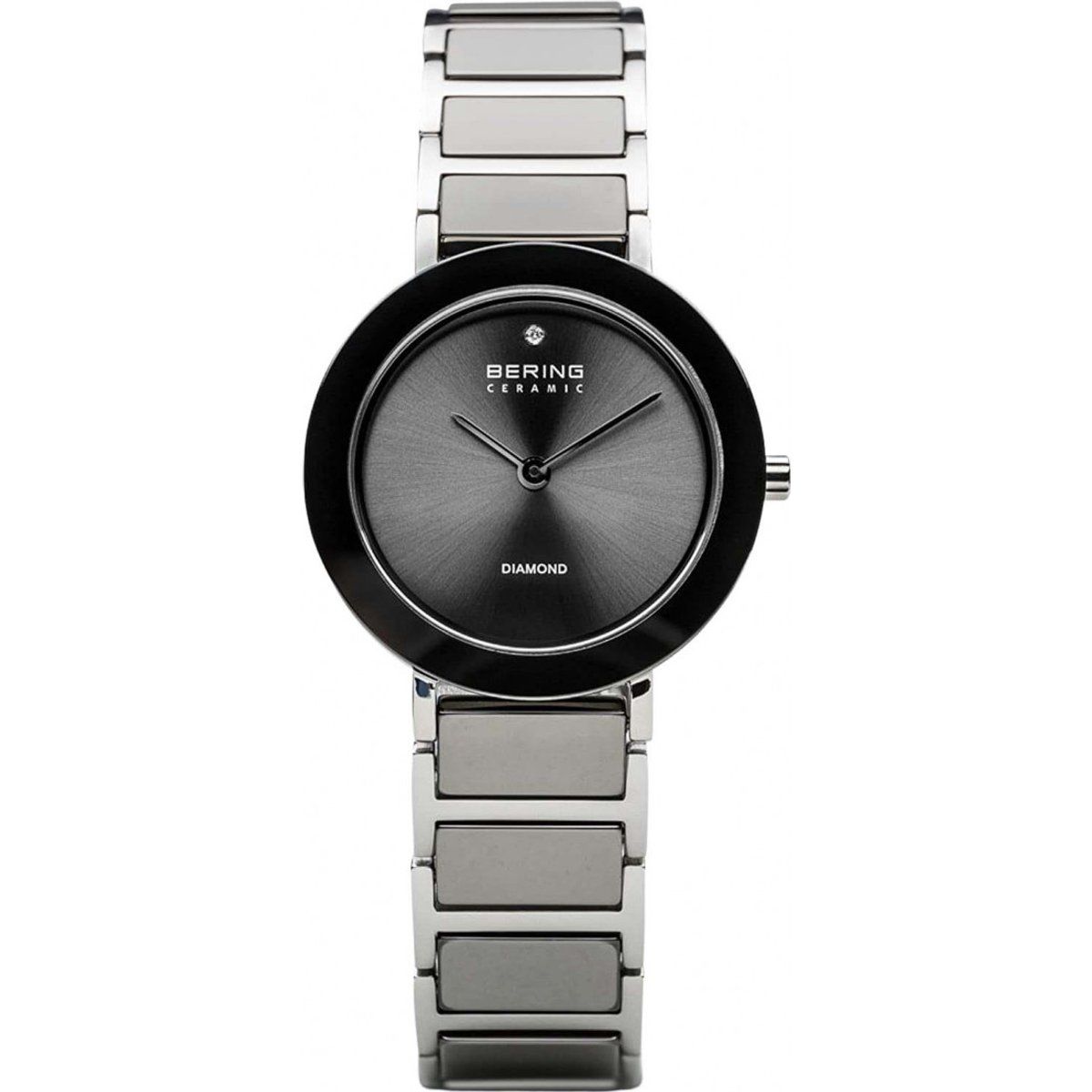 Keramik-Armbanduhr mit Diamantakzent