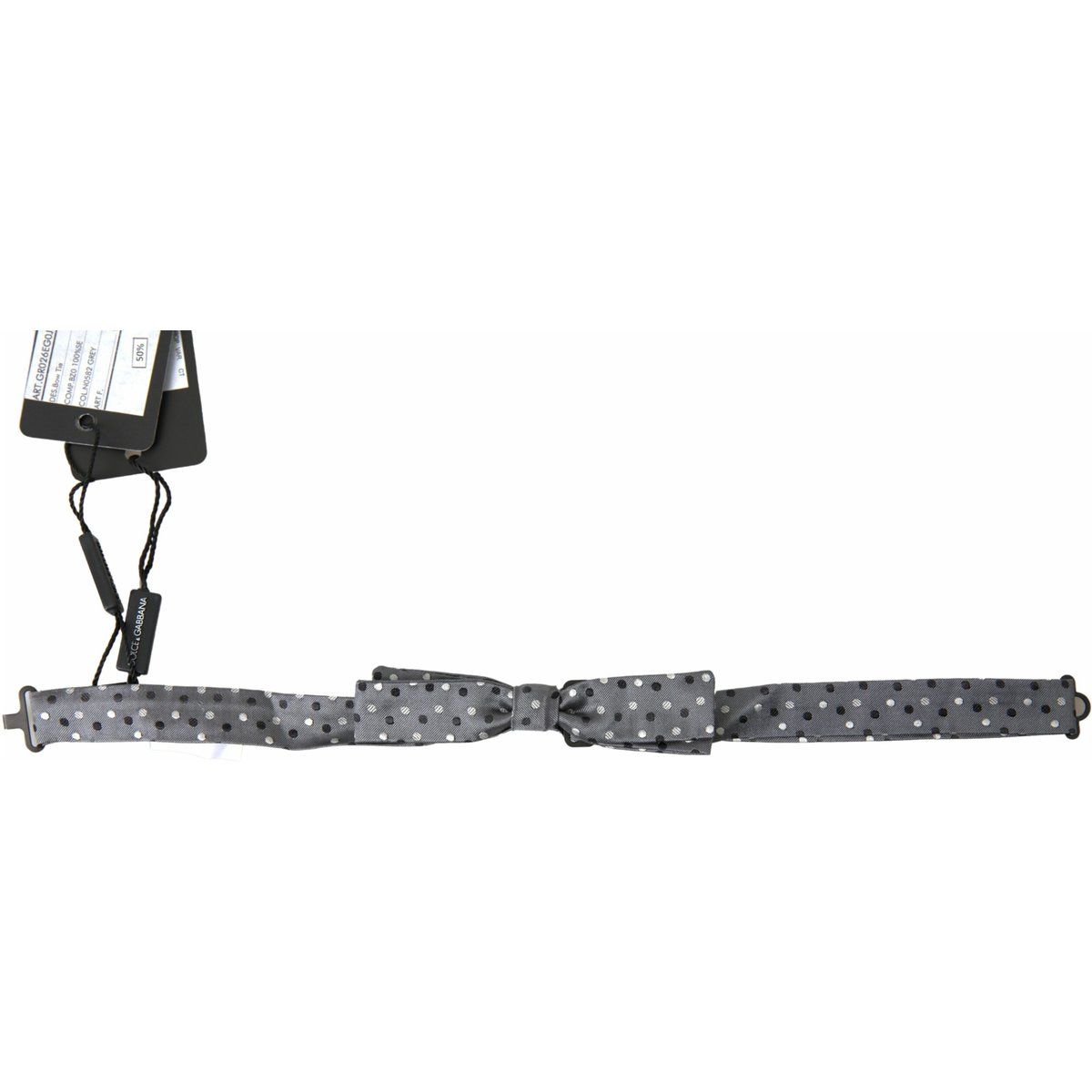 Elegante graue Fliege mit Tupfenmuster