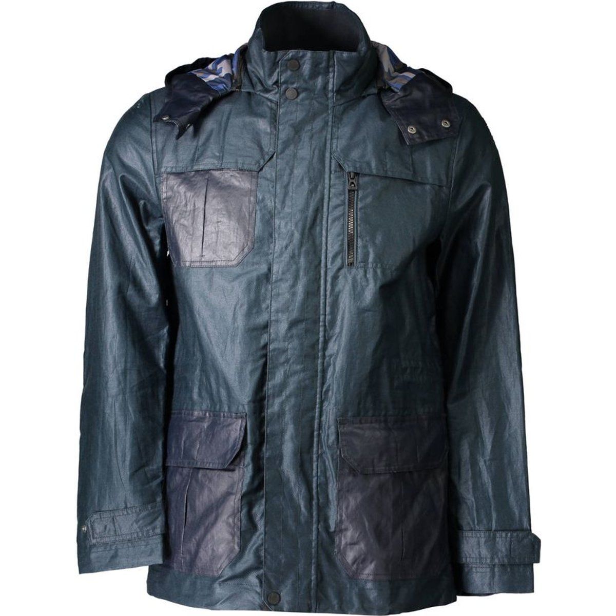 Lässige Feldjacke mit Kapuze, Utility-Stil