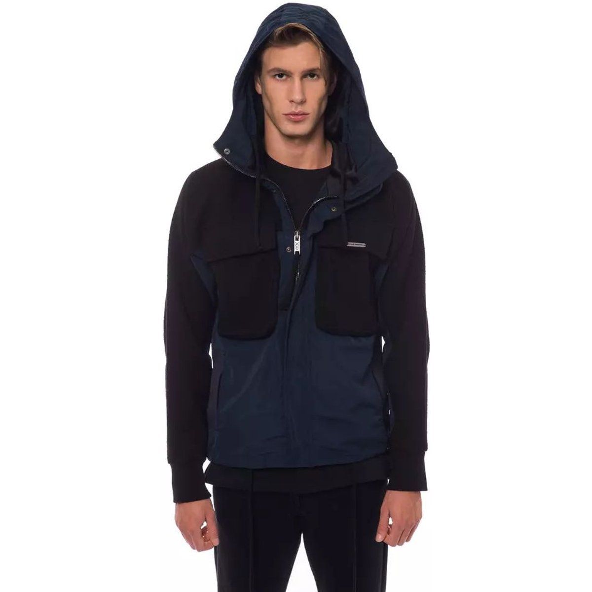 Kapuzenjacke im Farbblock-Design