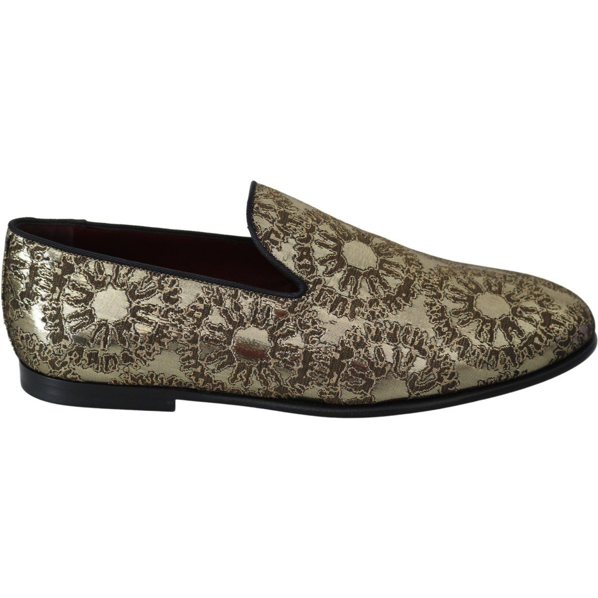 Herren Brokat Blumen Slipper Mokassins
