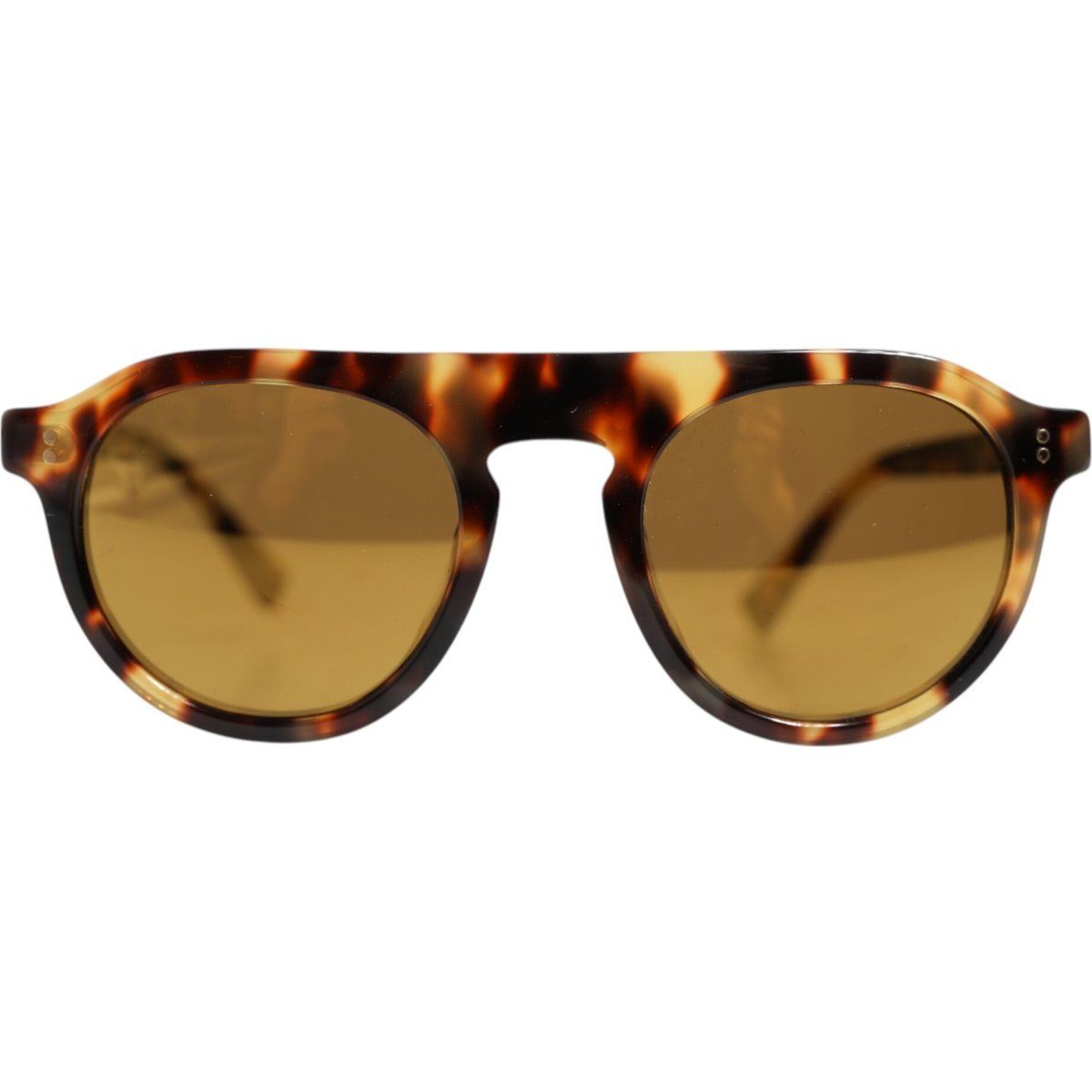 Schildpatt-Sonnenbrille mit flacher Oberseite