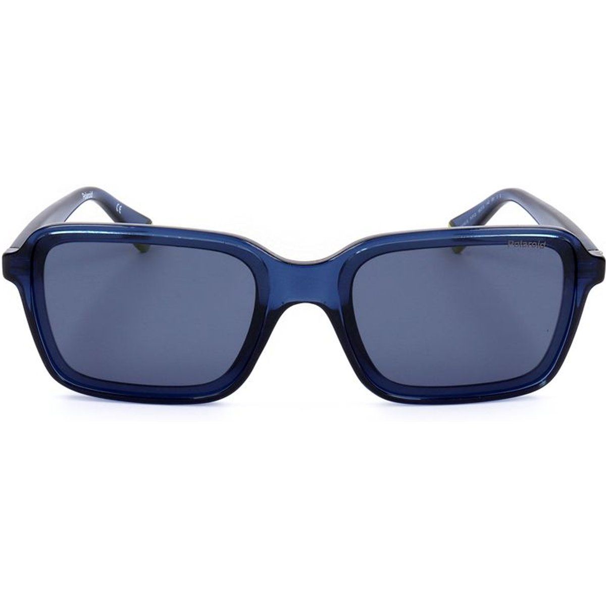 Quadratische Sonnenbrille mit blauen Gläsern