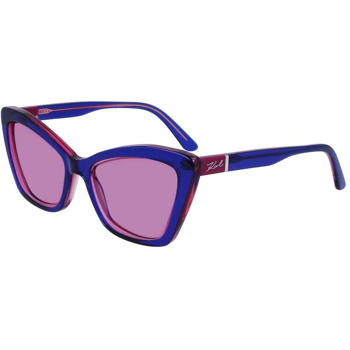 Cateye Sonnenbrille mit zweifarbigem Rahmen