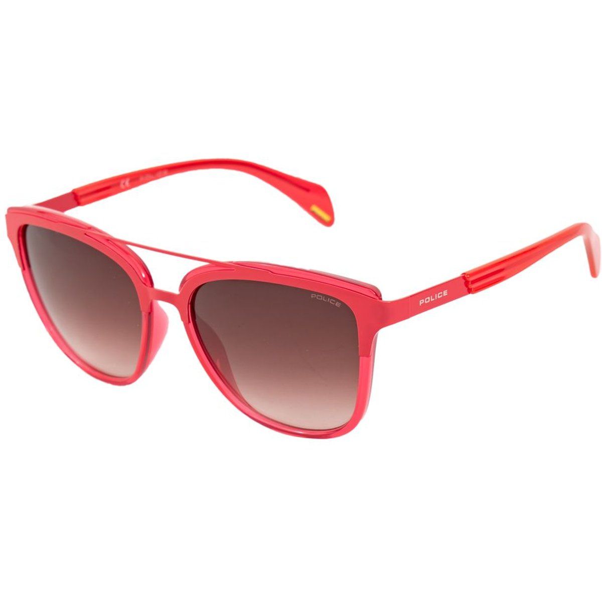 Rote Sonnenbrille mit quadratischem Rahmen