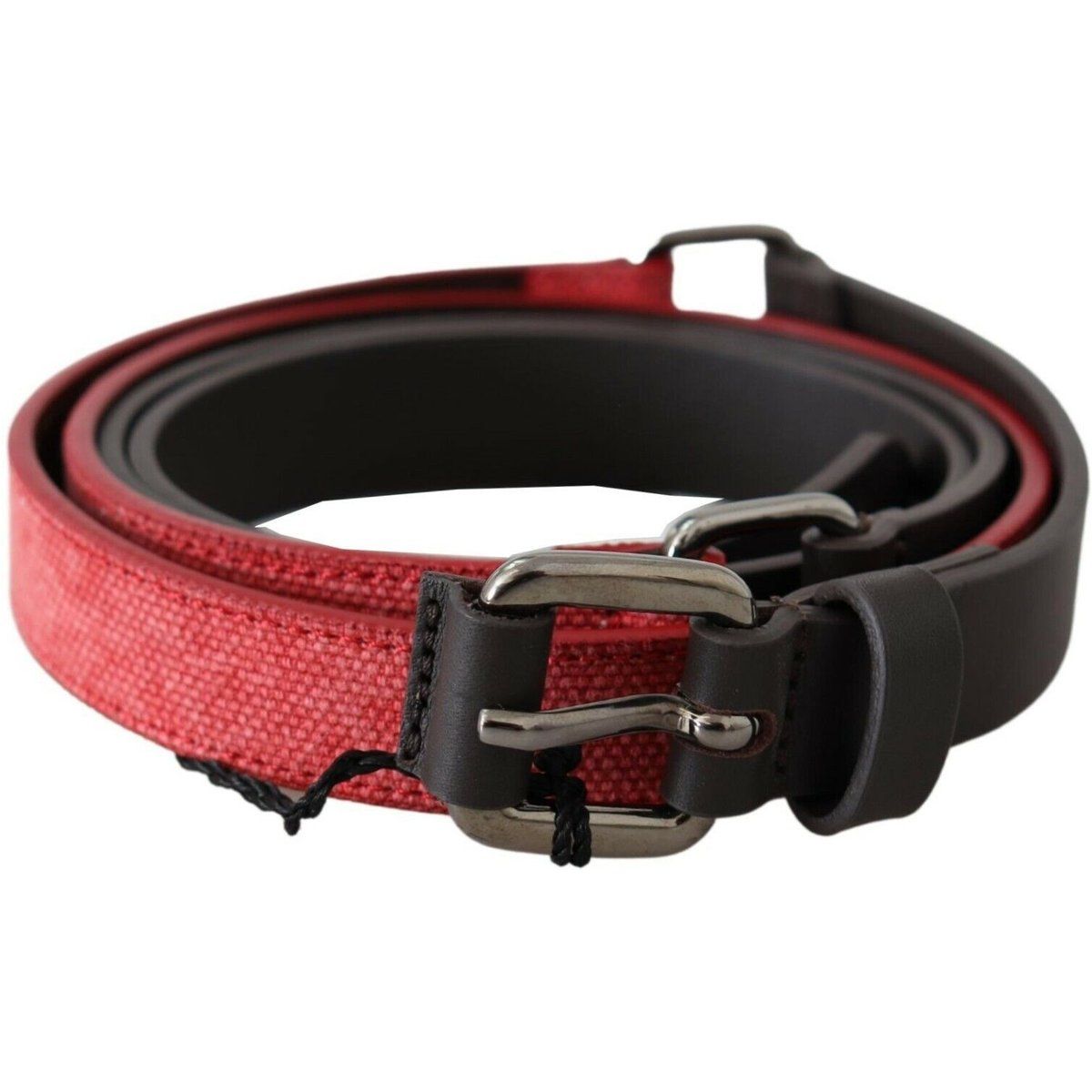 Roter Canvas-Leder-Gürtel
