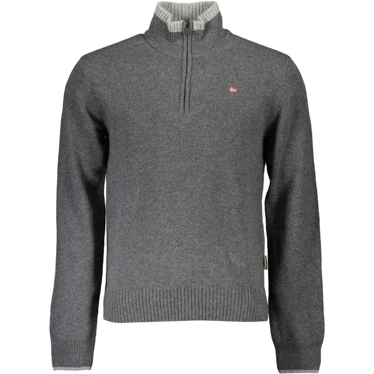 Herren Viertelreißverschluss Baumwoll Strickpullover