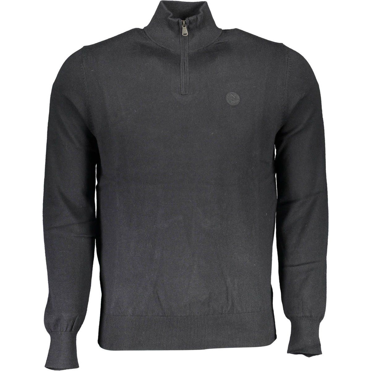 Klassischer Baumwoll-Pullover mit Halbreißverschluss