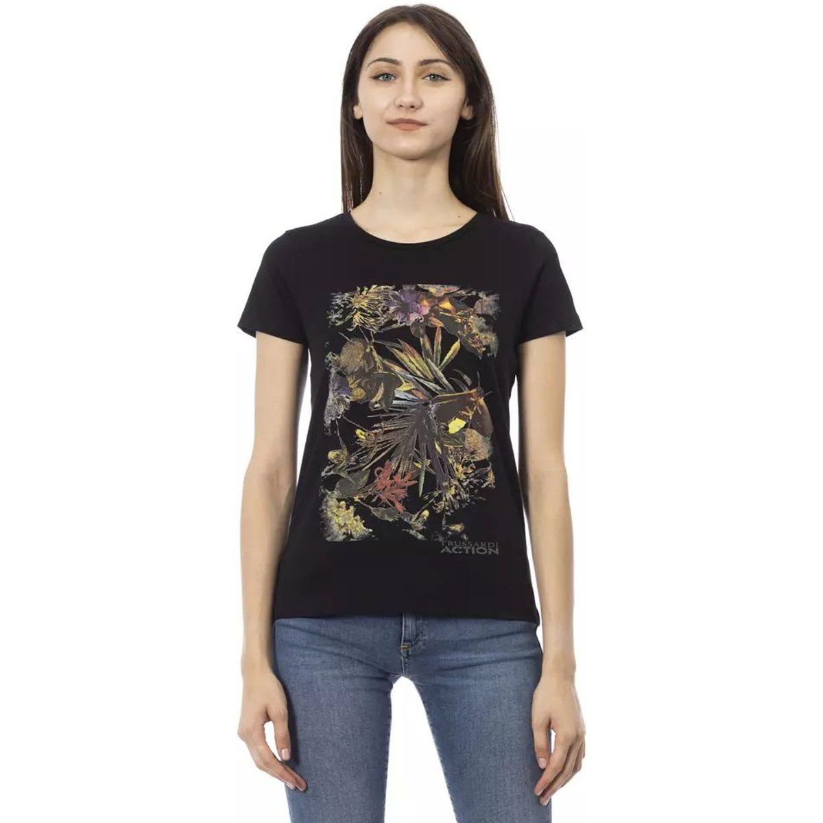 T-Shirt aus Baumwolle mit Blumendruck