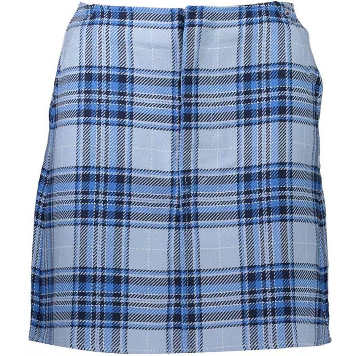 Blauer Minirock mit Karomuster lässig