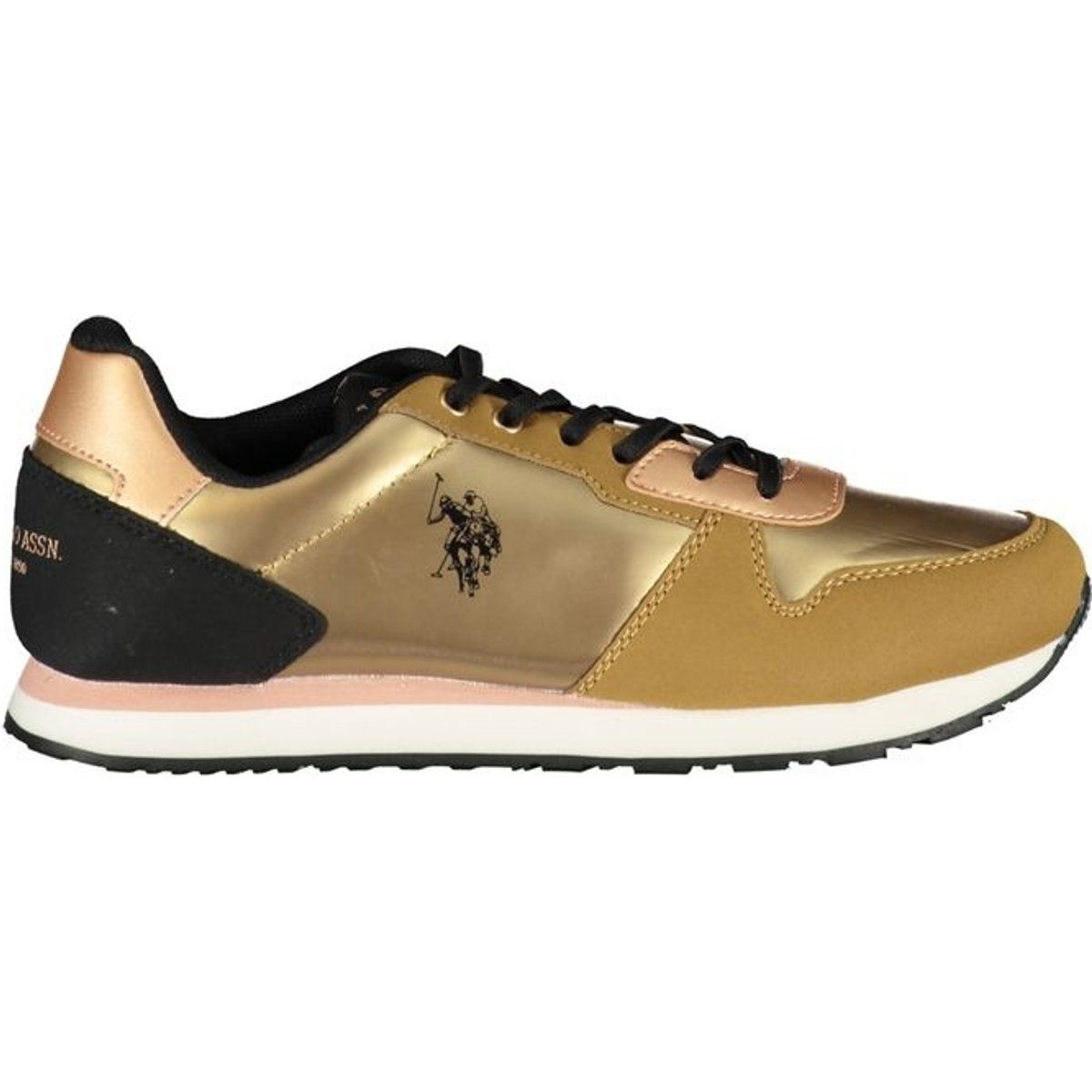 Metallic Roségoldene Low-Top-Sneakers