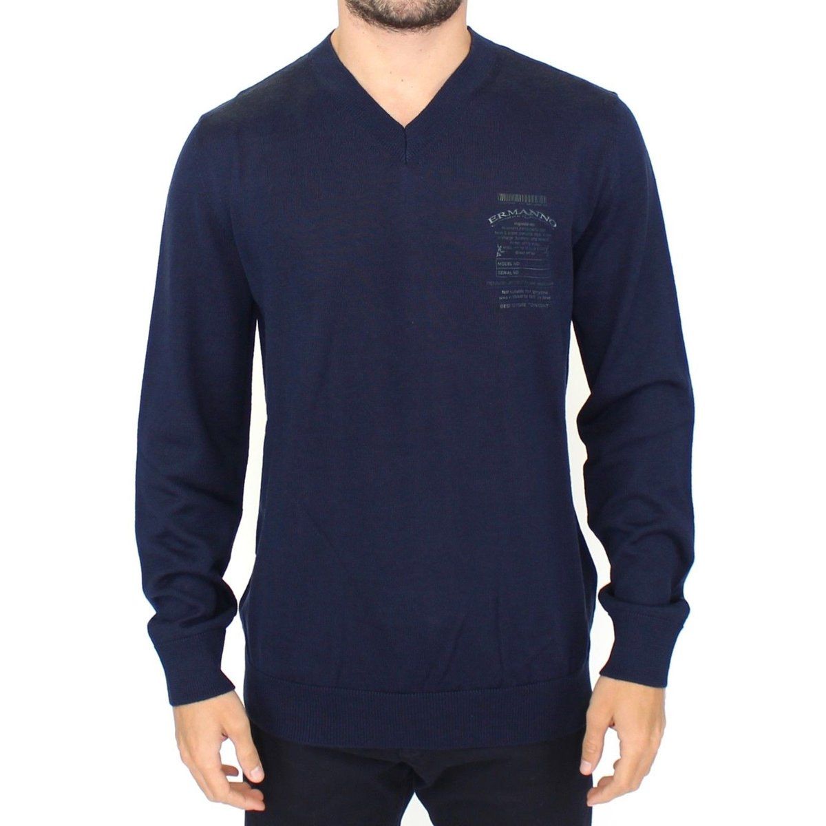 Herren Merino Wollpullover mit V-Ausschnitt