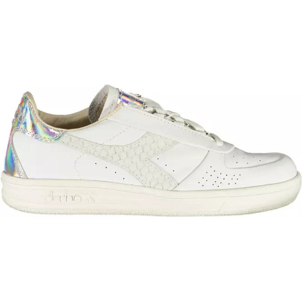 Leder Court Sneaker mit irisierenden Akzenten