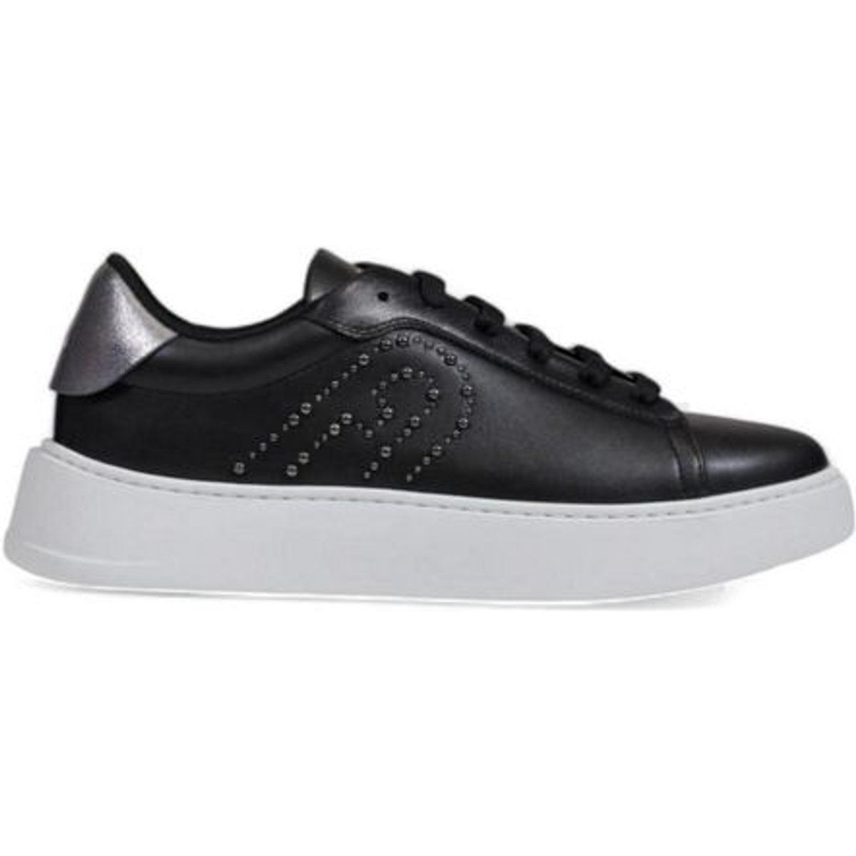 Nieten-Plattform-Sneaker aus Leder
