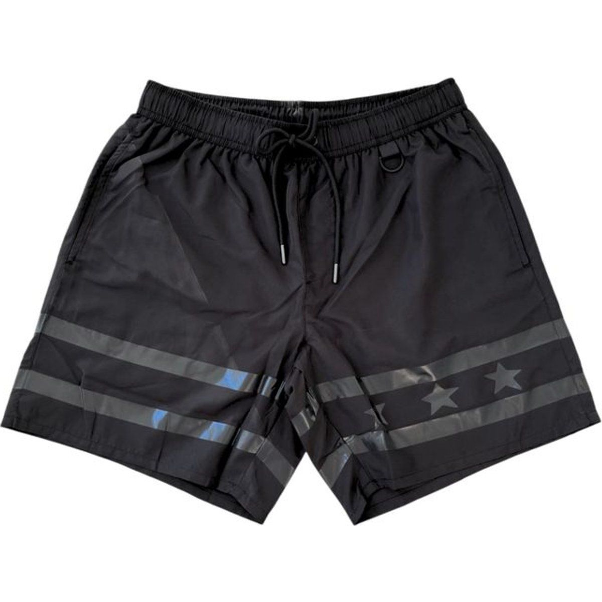 Badeshorts mit reflektierenden Streifen und Sternen