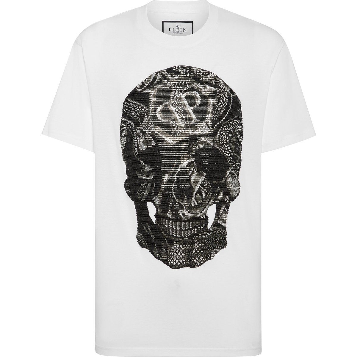 T-Shirt Schädel Grafik aus Baumwolljersey