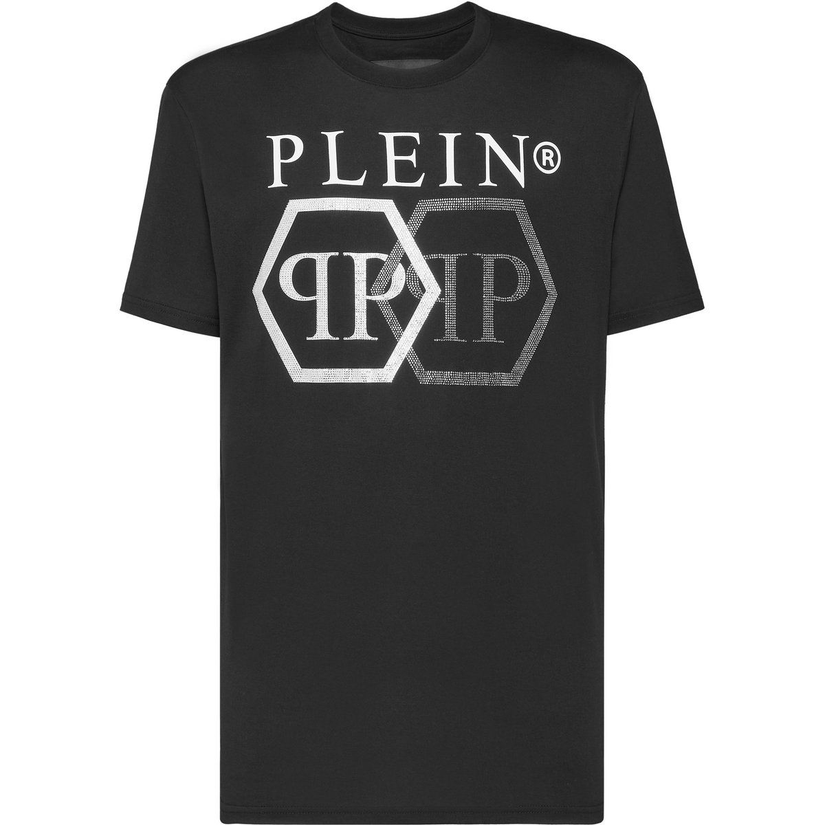 T-Shirt mit Strass-Logo-Grafik