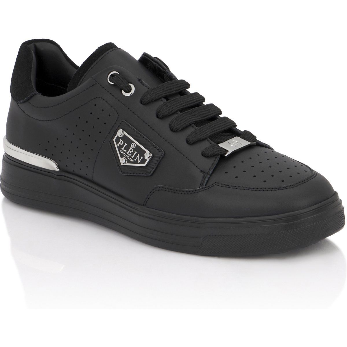 Elegante schwarze Low-Top-Sneakers