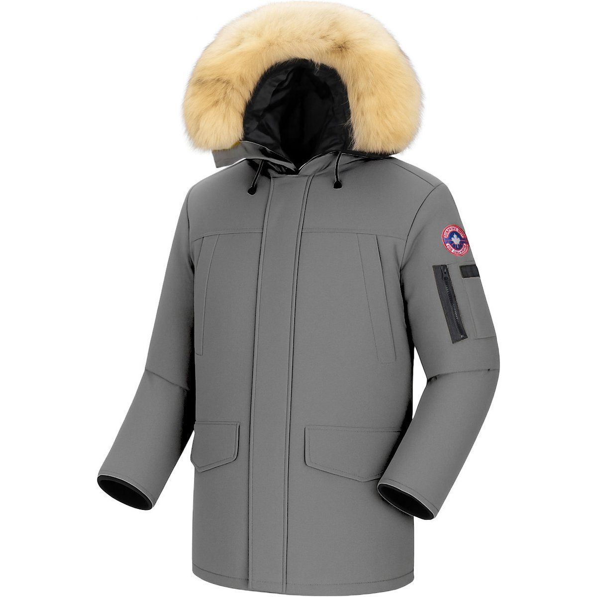 Winterparka mit Fellkapuze