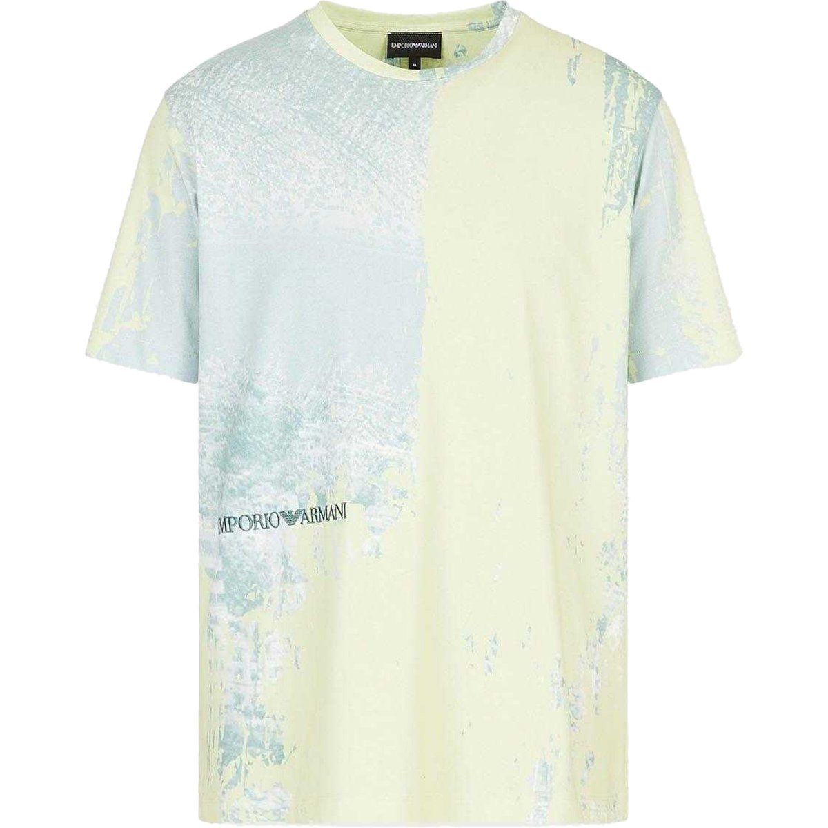 Baumwoll T-Shirt mit abstraktem Print
