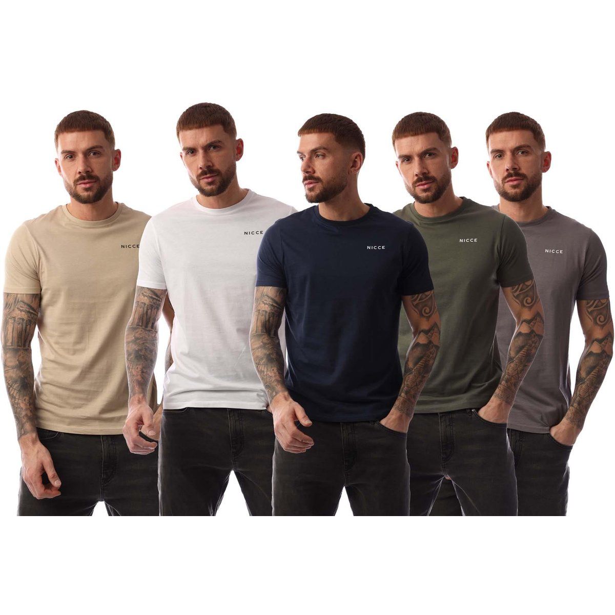 Herren Basic Logo T-Shirt Multipack
