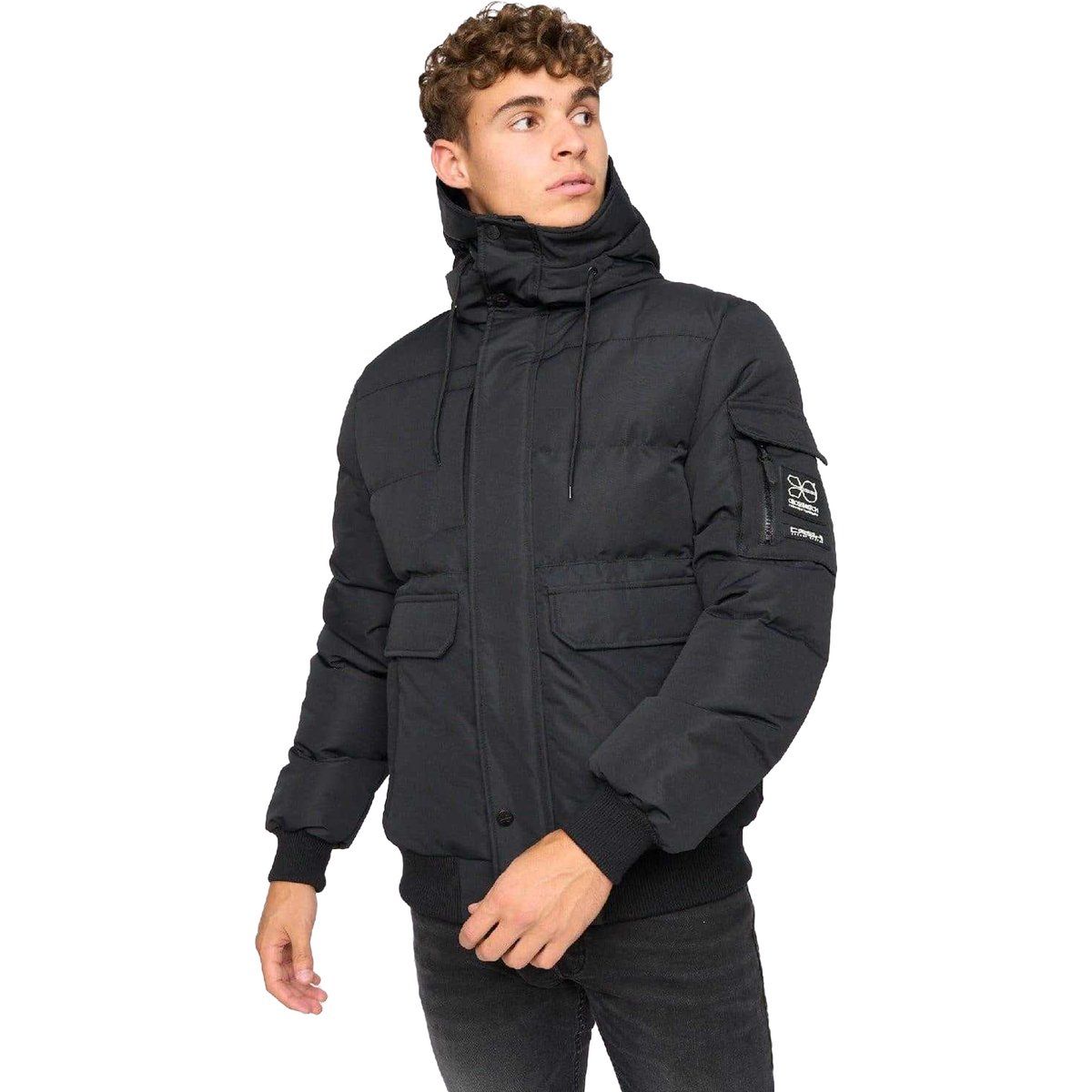 Herren Steppjacke mit Kapuze und Taschen