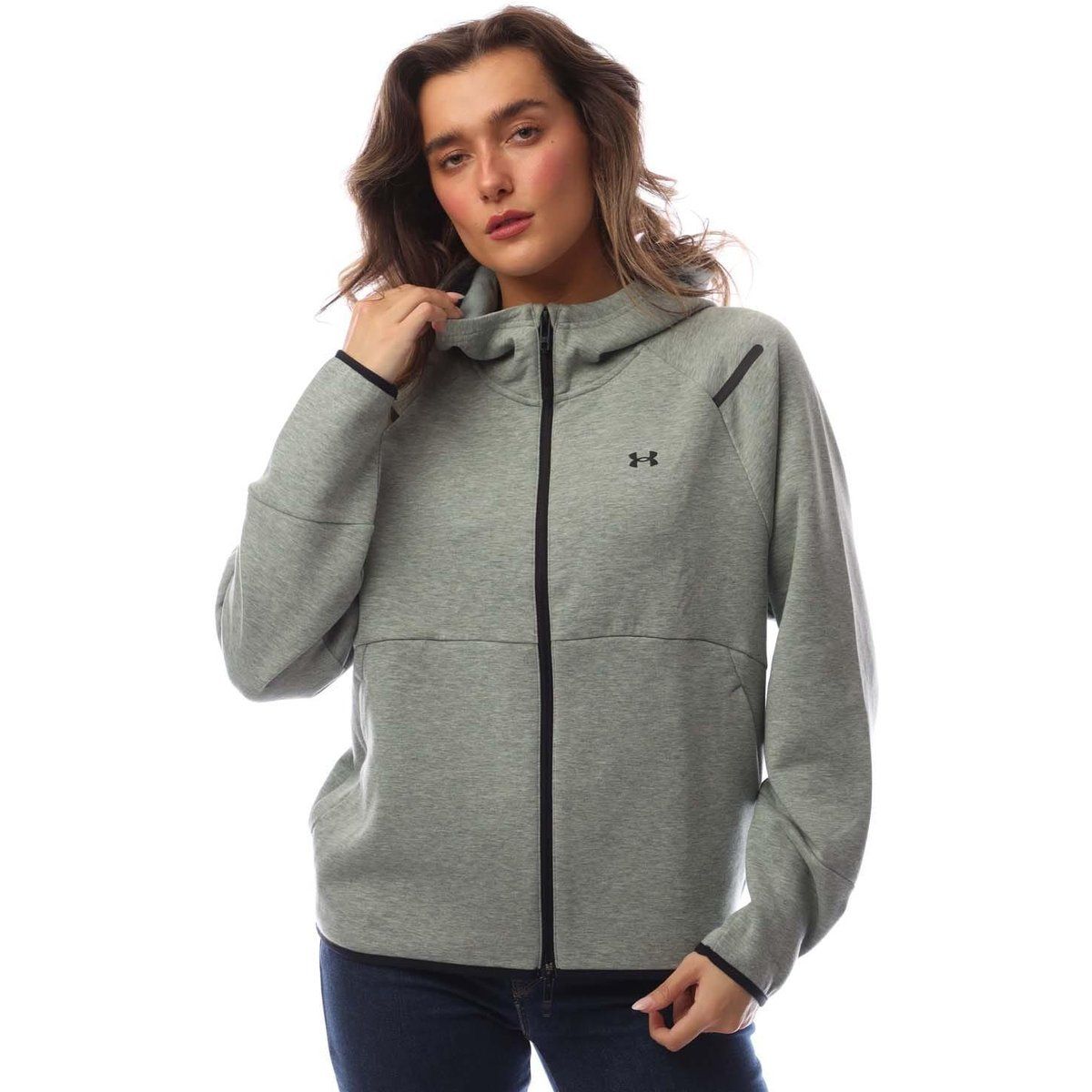 Damen Fleece Hoodie mit Reißverschluss