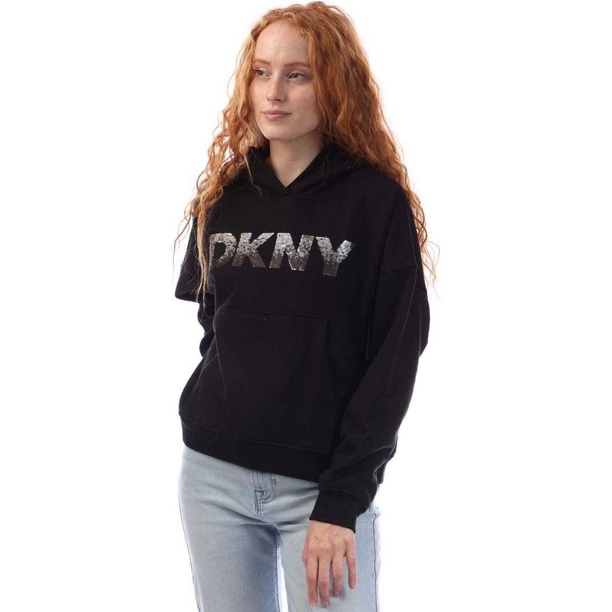 Kapuzenpullover mit Paillettenlogo