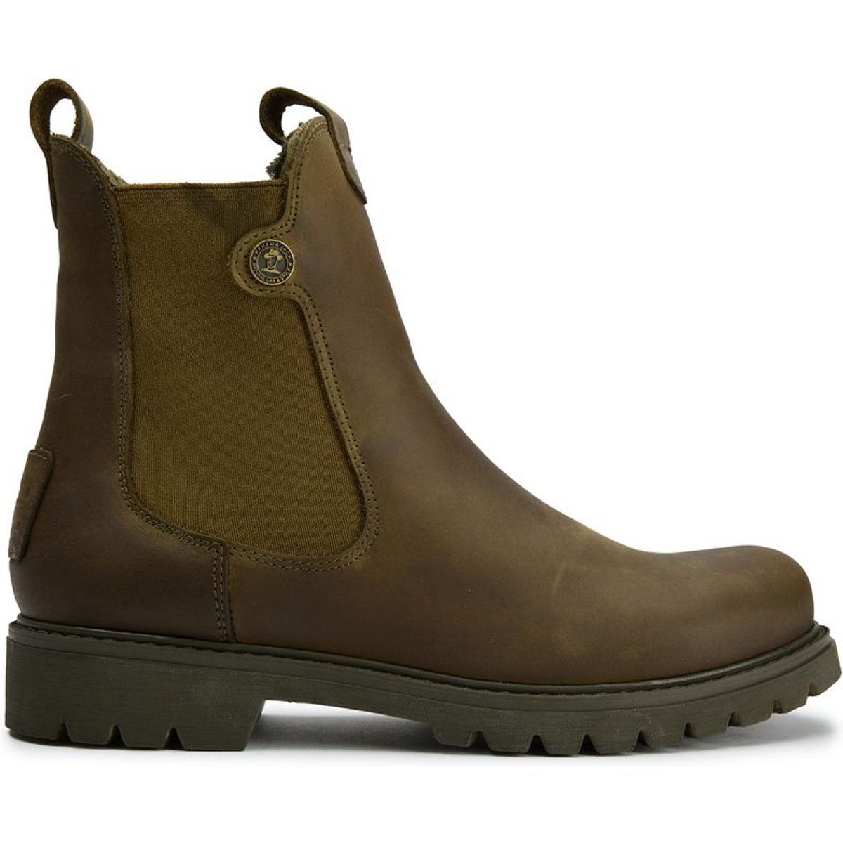 Khaki Chelsea Boots aus Leder