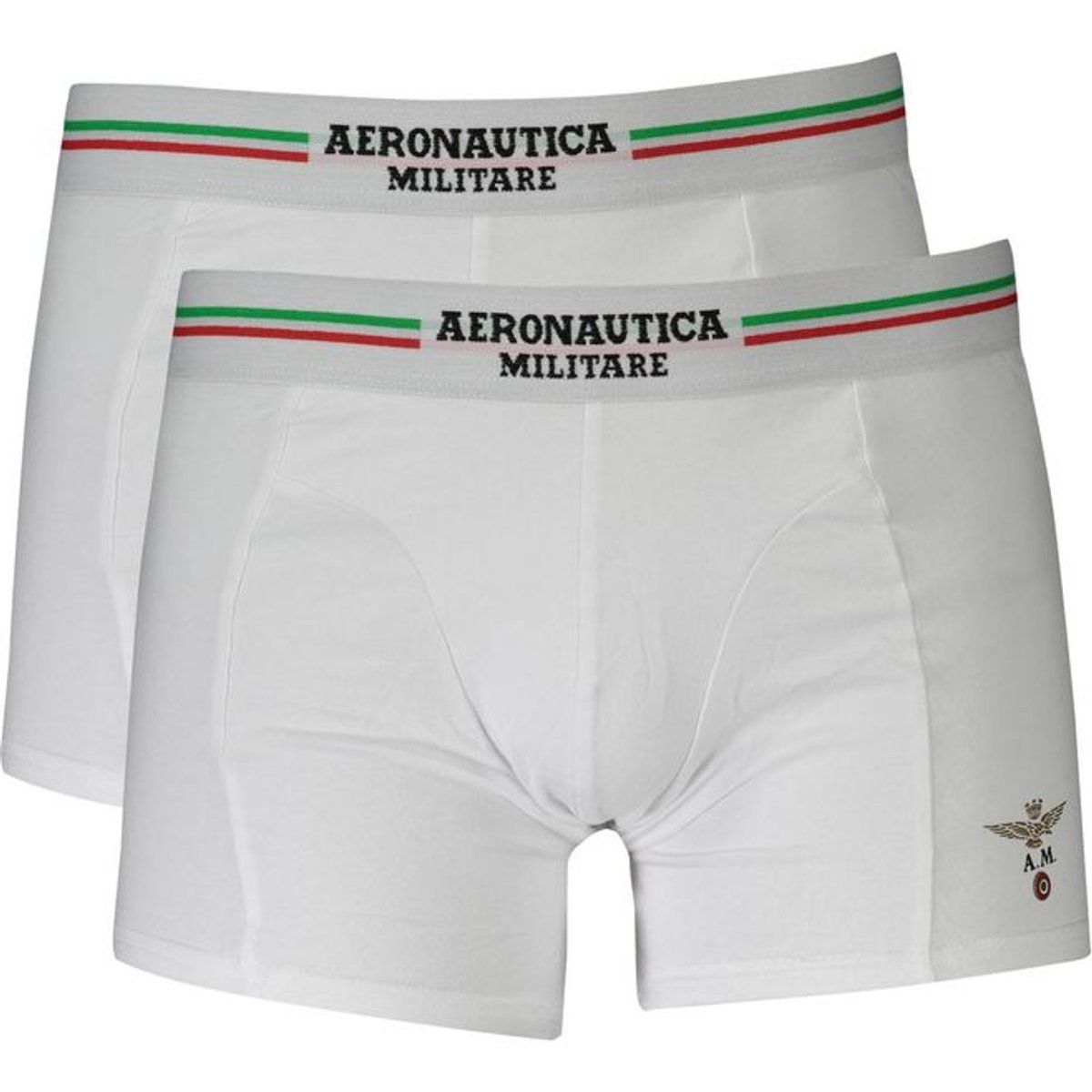 Klassisches Weißes Baumwoll-Boxershorts-Set