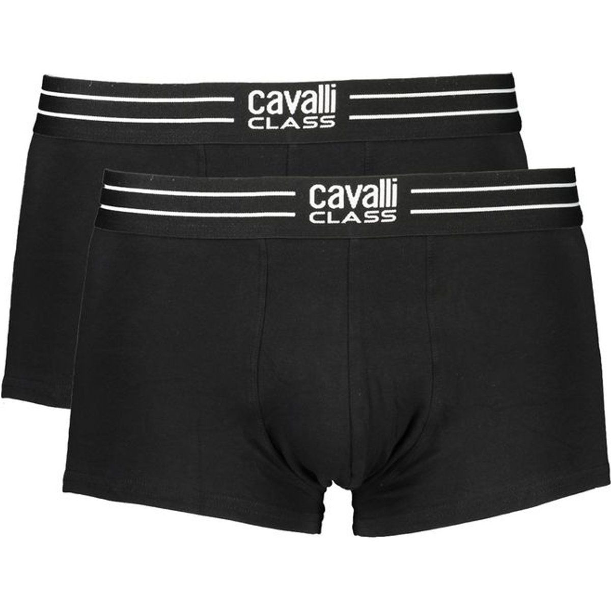 Klassische schwarze Boxershorts im Doppelpack