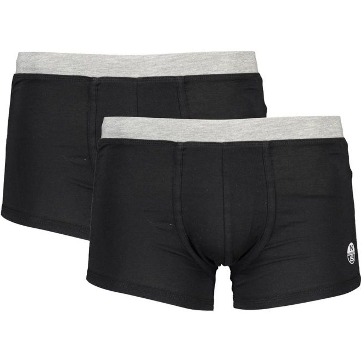 Herren einfarbige schwarze Boxershorts