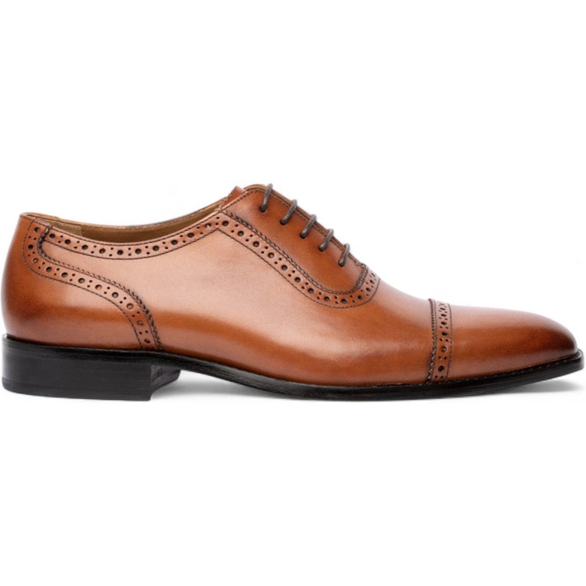 Semi-Brogue Oxford-Schuhe aus Leder