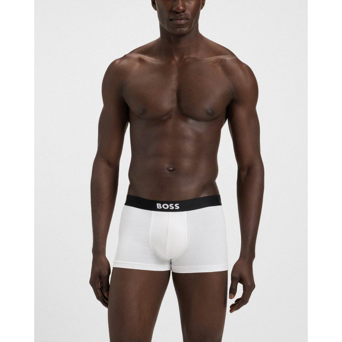 Weiße Stretch-Baumwoll-Boxershorts 3er-Pack