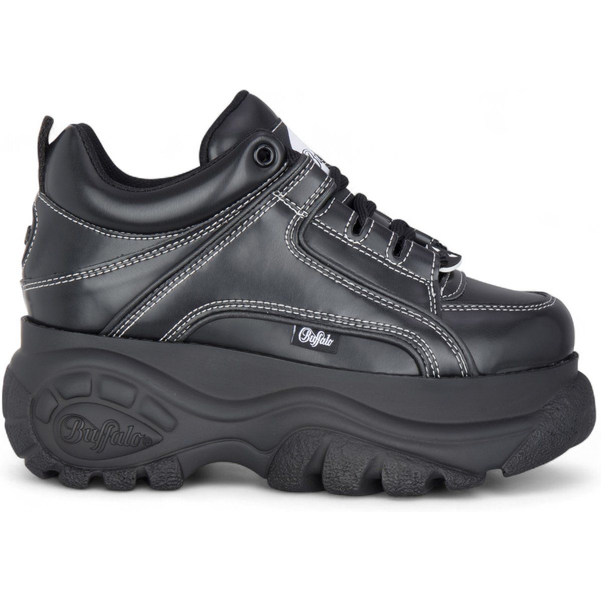 Schwarzer Klobiger Plateau-Fashion-Sneaker
