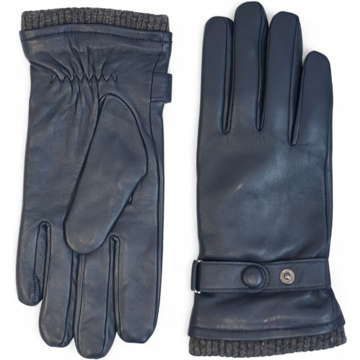 Lederhandschuhe mit Wollfutter und Touch-Funktion