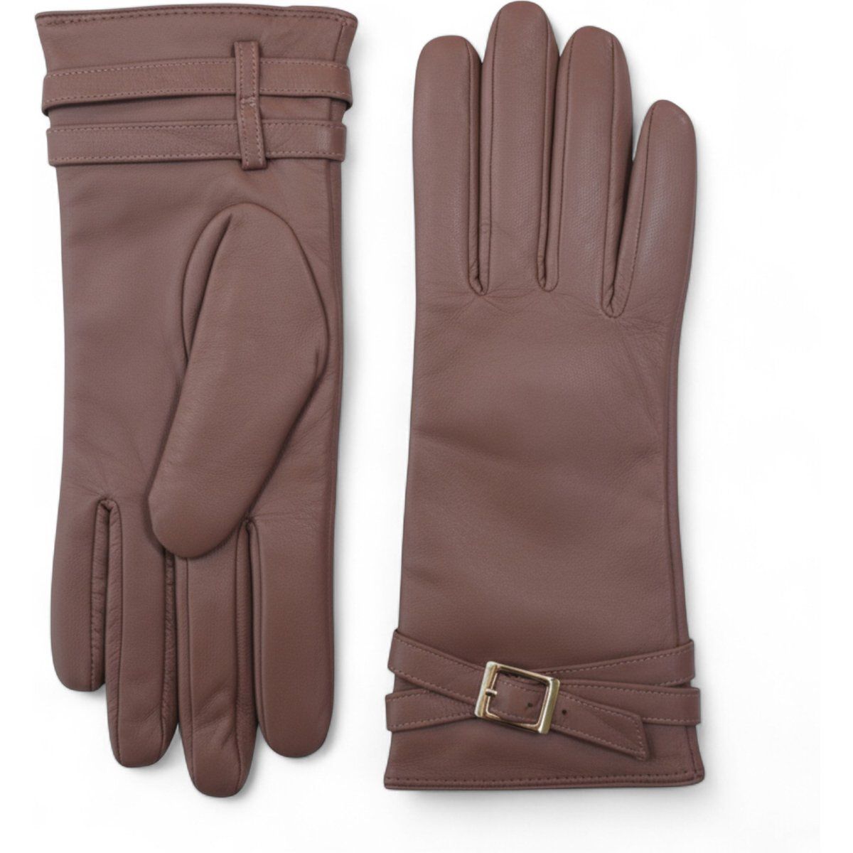 Damenlederhandschuhe mit Schnallendetail