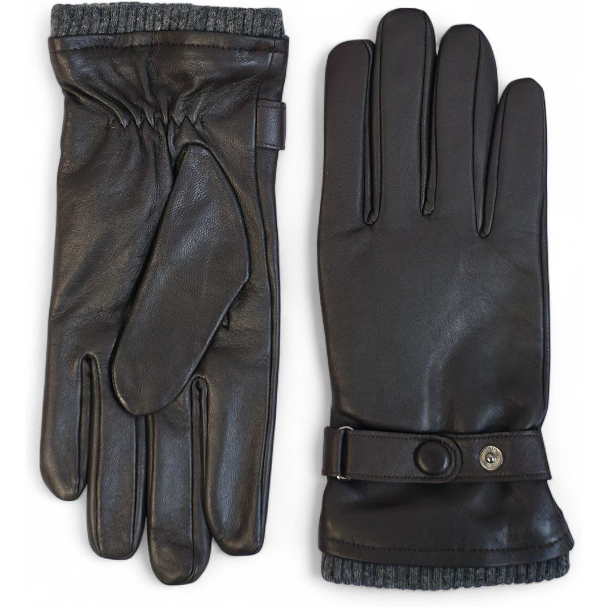 Herrenhandschuhe aus italienischem Leder mit Wollfutter
