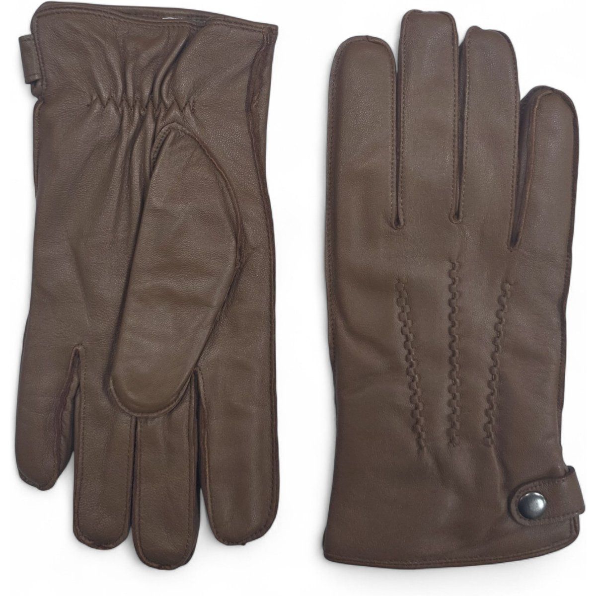Klassische Leder-Winterhandschuhe mit Touch-Funktion