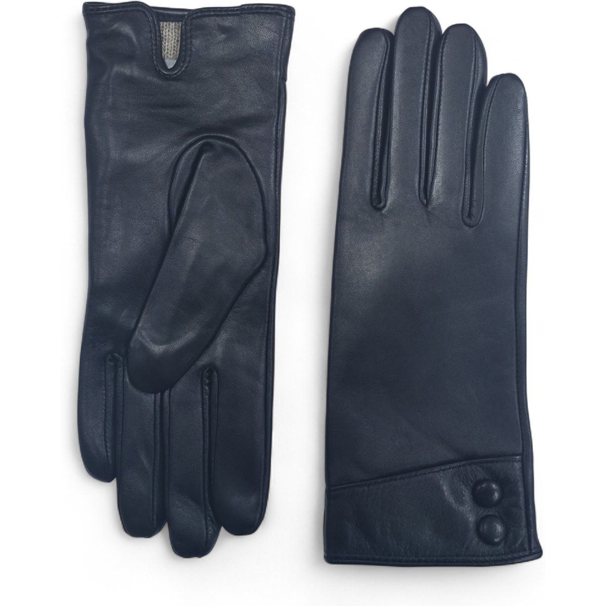Italienische Lederhandschuhe mit Knöpfen