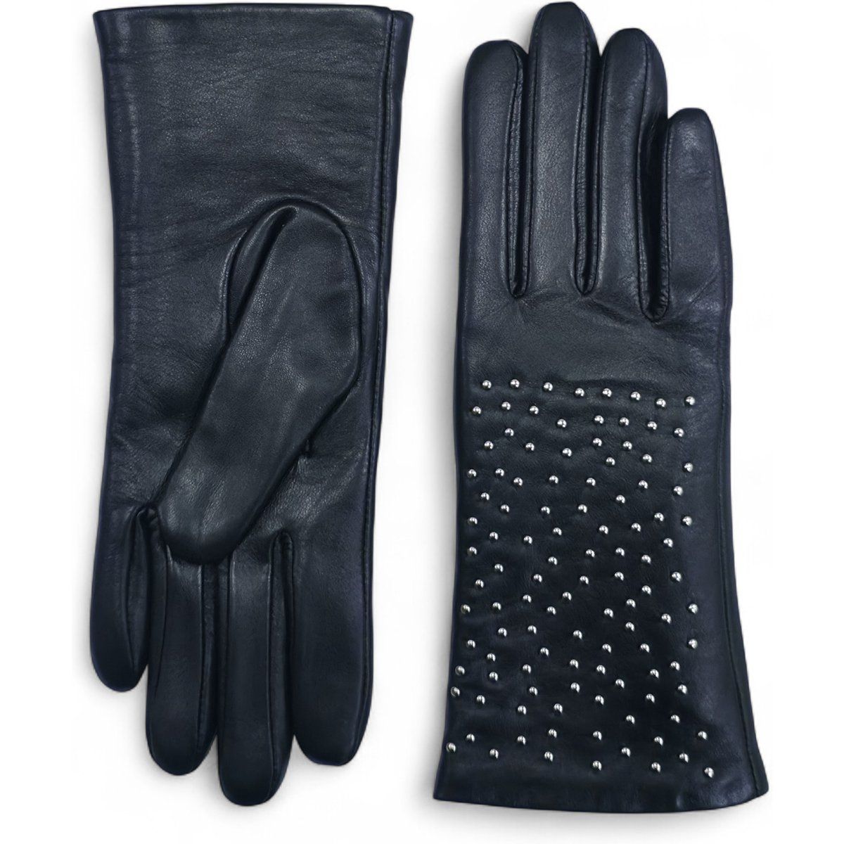 Damen Lederhandschuhe mit Nieten