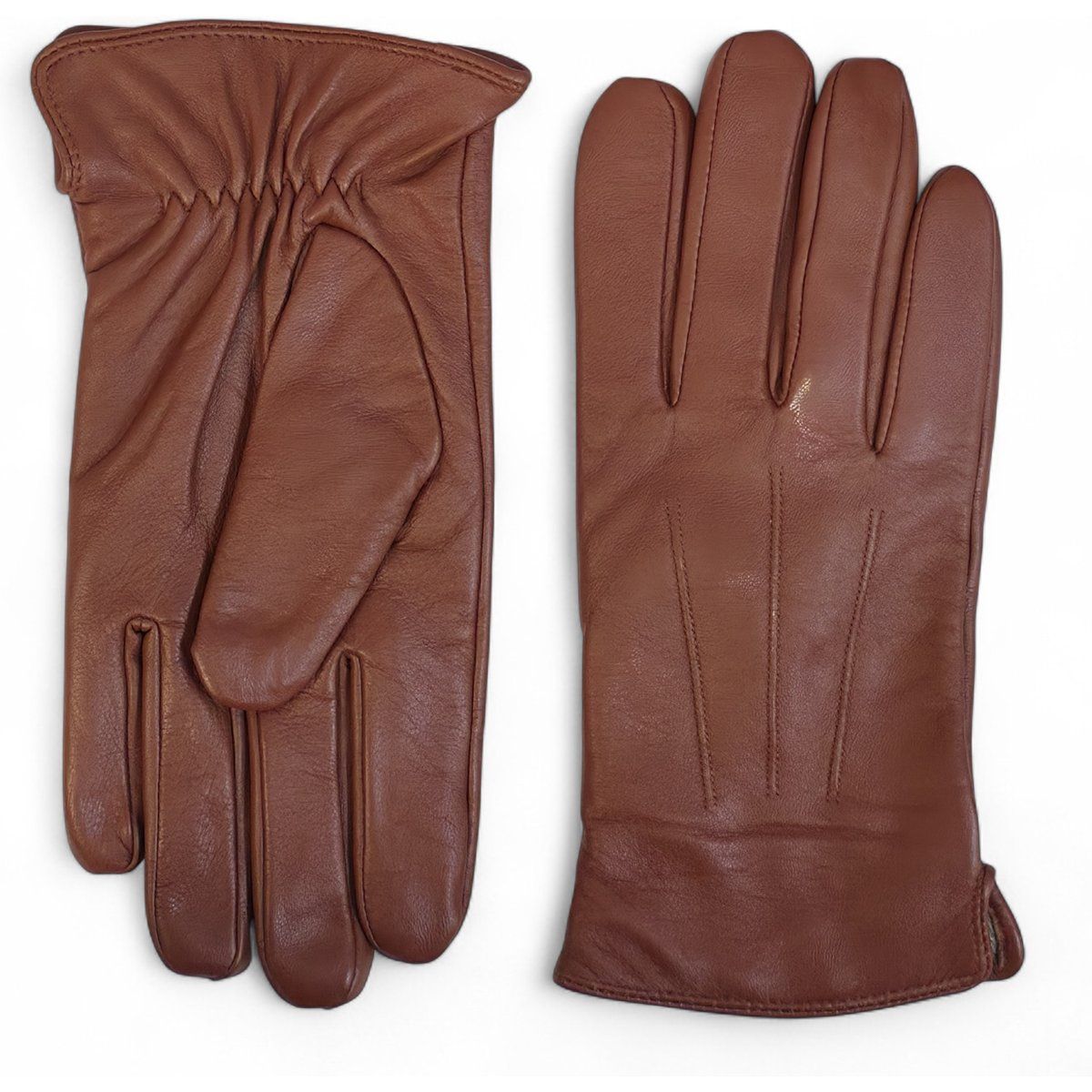 Herrenhandschuhe aus italienischem Leder mit Wollfutter