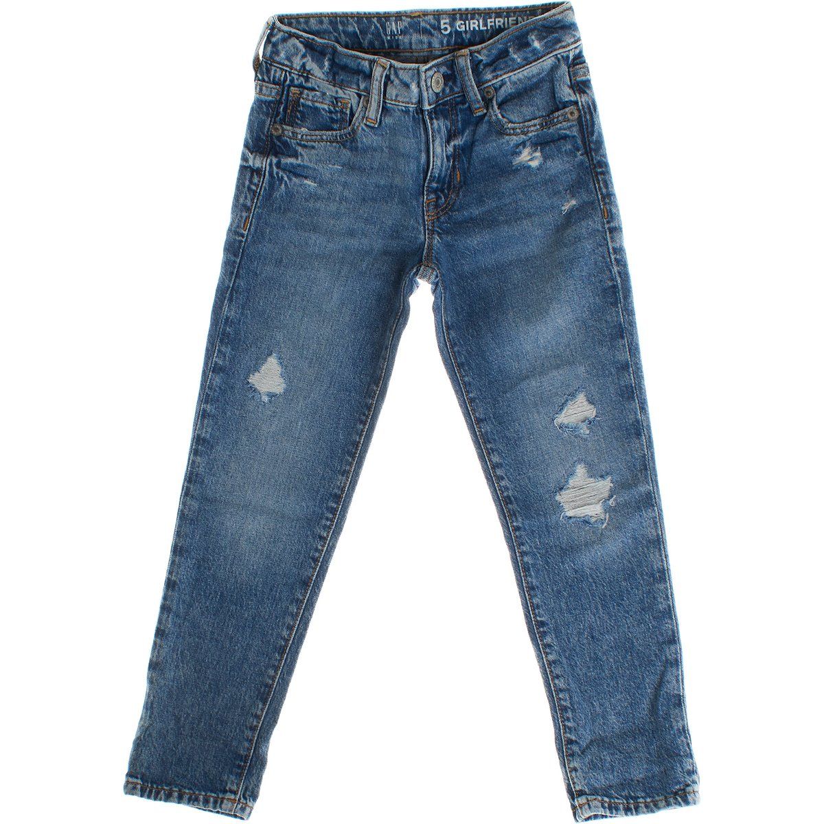 Girlfriend Jeans im Used-Look für Mädchen