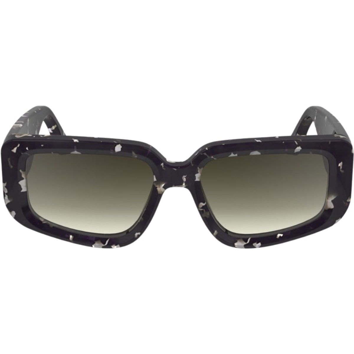 Klobige rechteckige Sonnenbrille mit Marmorrahmen